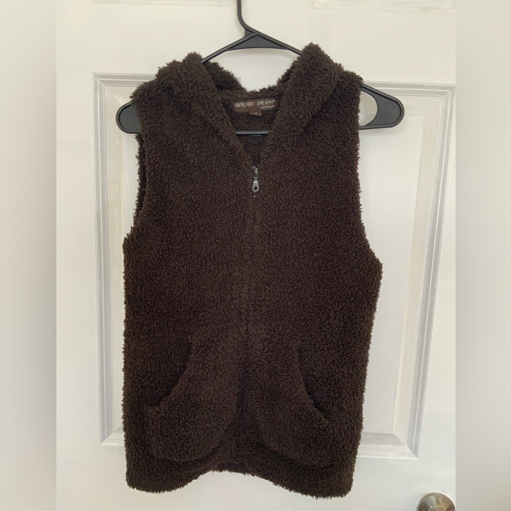 Barefoot Dreams cozy zip up hooded vest